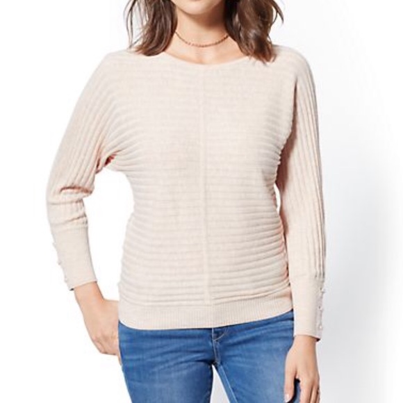 Ribbed blue sky long sleeve sweater size small - Picture 2 of 6